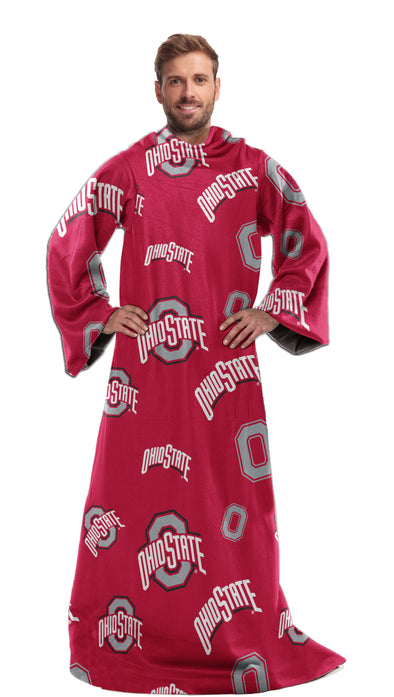 Northwest NCAA Ohio State Buckeyes Toss Silk Touch Comfy Throw with Sleeves