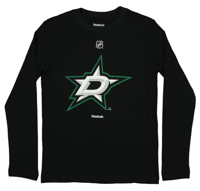 Reebok NHL Youth Dallas Stars Long Sleeve Team Logo Tee, Black