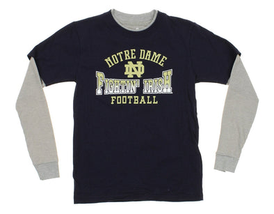 NCAA Youth Notre Dame Fighting Irish Faux Layer Long Sleeve Tee