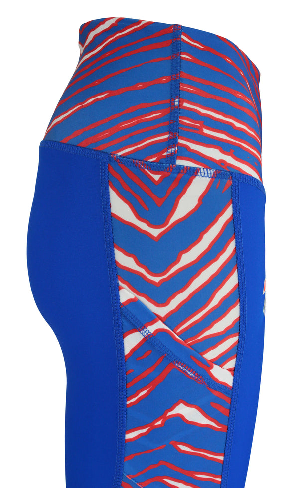 Zubaz NFL Women's Buffalo Bills Elevated Leggings With Zebra Accents