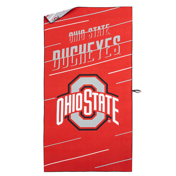 Northwest NCAA Ohio State Buckeyes Splitter Beach Towel & Mesh Bag Set