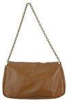Danielle Nicole "Lindsay" Clutch Shoulder Bag Chain Layered Purse - Brown/Silver