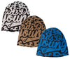 Flat Fitty Fads Die Young Skully Winter Knitted Beanie Cap Hat, Several Colors