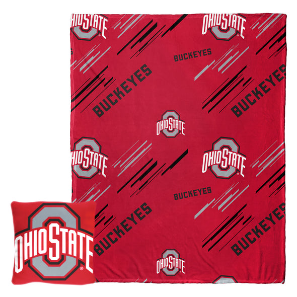 Northwest NCAA Ohio State Buckeyes Pillow & Silk Touch Throw Blanket Set