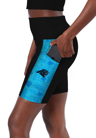 Certo By Northwest NFL Women's Carolina Panthers Method Bike Shorts, Black