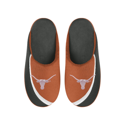 FOCO NCAA Men's Texas Longhorns 2022 Big Logo Color Edge Slippers