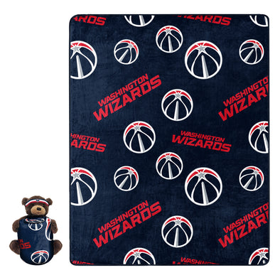 Northwest NBA Washington Wizards Plush Bear Hugger With 40" X 50"  Silk Touch Throw Blanket