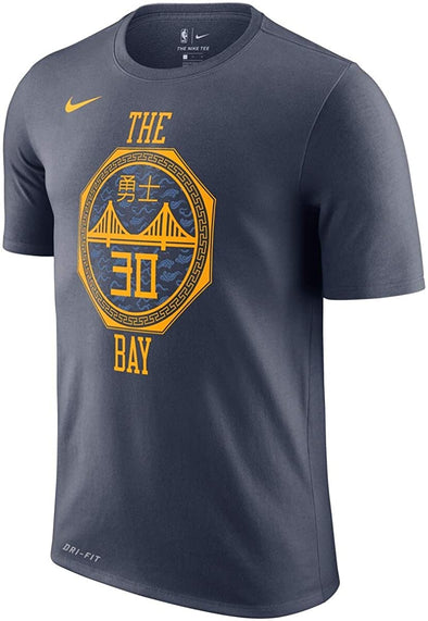Nike Stephen Curry Golden State Warriors #30 Youth City Edition Player Name & Number Dri-Fit T-Shirt, Thunder Blue