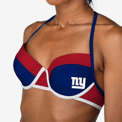 Forever Collectibles NFL Women's New York Giants Team Logo Swim Suit Bikini Top