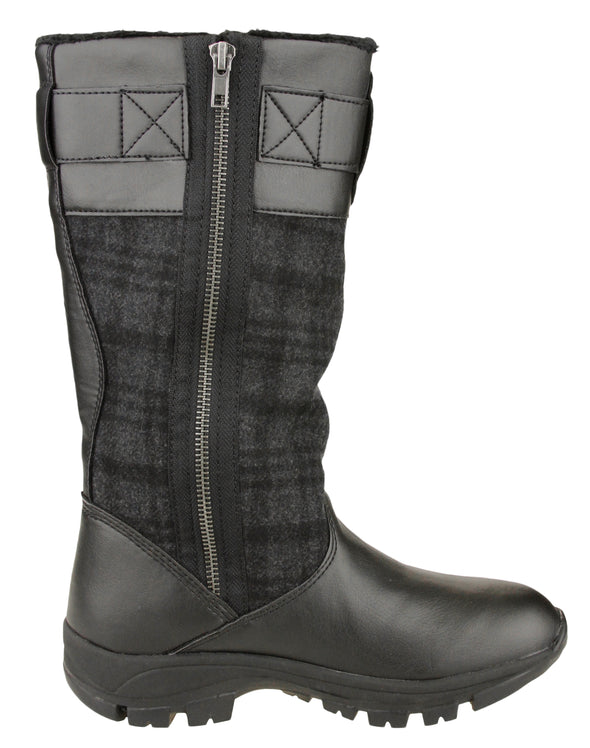 London Fog Women's Martha Plaid Winter Snow Boots, 2 Colors