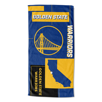 Northwest NBA Golden State Warriors State Line Beach Towel