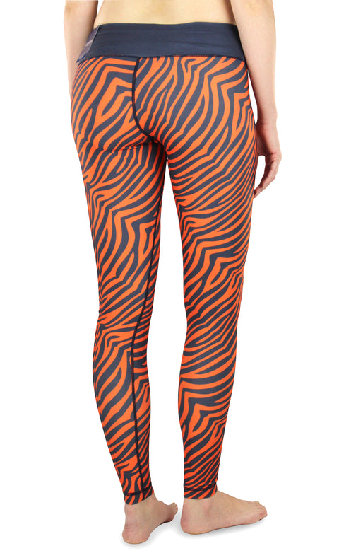 NCAA Women's Auburn Tigers Thematic Print Leggings, Orange
