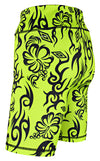 Umbro Women's All-Over Printed Bike Shorts, Lime Punch/Black Beauty