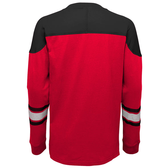 Outerstuff NHL Youth Boys Chicago Blackhawks Prerennial Long Sleeve Shirt, Red