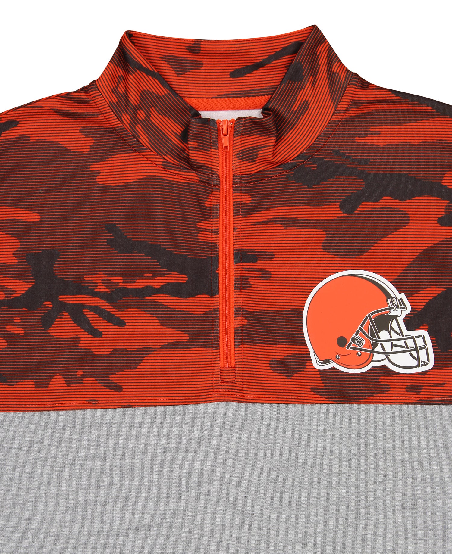 Zubaz NFL Men's Cleveland Browns Elevated 1/4 Zip Fleece Pullover With –  Fanletic