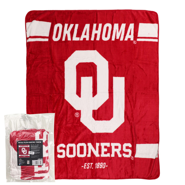 Northwest NCAA Oklahoma Sooners Legion Raschel Throw, 50" x 60"