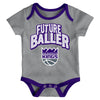 Outerstuff NBA Infant Sacramento Kings Little Fan 3-Pack Bodysuit Set