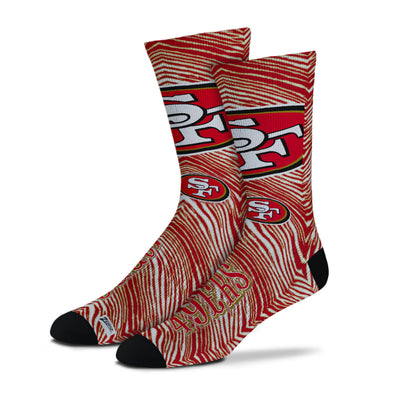Zubaz by For Bare Feet NFL Youth San Francisco 49ers Zubified Dress Socks, One Size