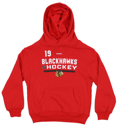 Reebok NHL Kids Chicago Blackhawks Jonathan Towes #19 Freeze Hoodie, Red