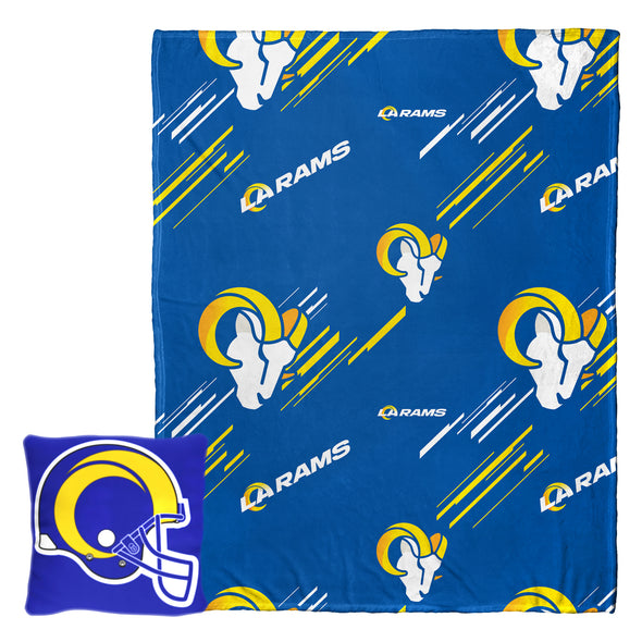 Northwest NFL Los Angeles Rams Slashed Pillow and Throw Blanket Set