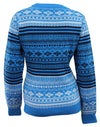 FOCO NBA Women's Oklahoma City Thunder Big Logo Aztec V-Neck Sweater