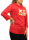 Zubaz NFL Women's Kansas City Chiefs Solid Team Color Lightweight Pullover