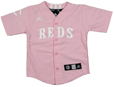 MLB Cincinnati Reds Toddlers Girls Jersey Made By Adidas, Pink