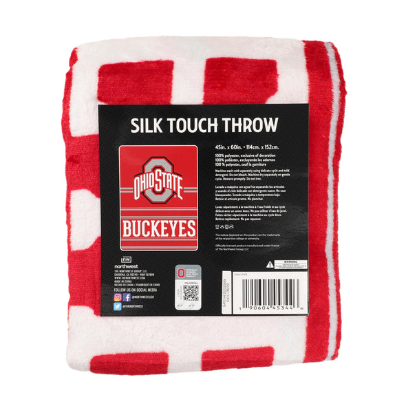 Northwest NCAA Ohio State Dual Vision Silk Touch Throw Blanket, 45x60