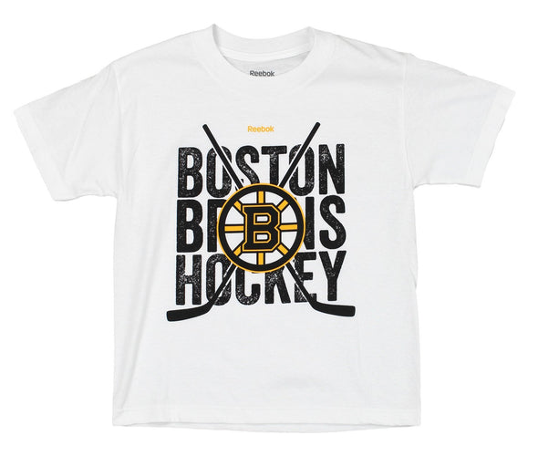 Reebok NHL Youth Boston Bruins "Cross Sticks" Short Sleeve Graphic Tee