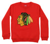 Reebok NHL Youth Chicago Blackhawks Prime Crew Neck Fleece Sweater, Red