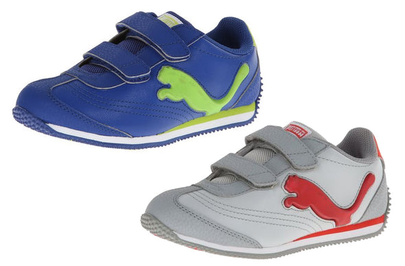 Puma Infant/Toddler Speeder Illuminescent V Light Up Sneaker Shoes - Blue & Gray
