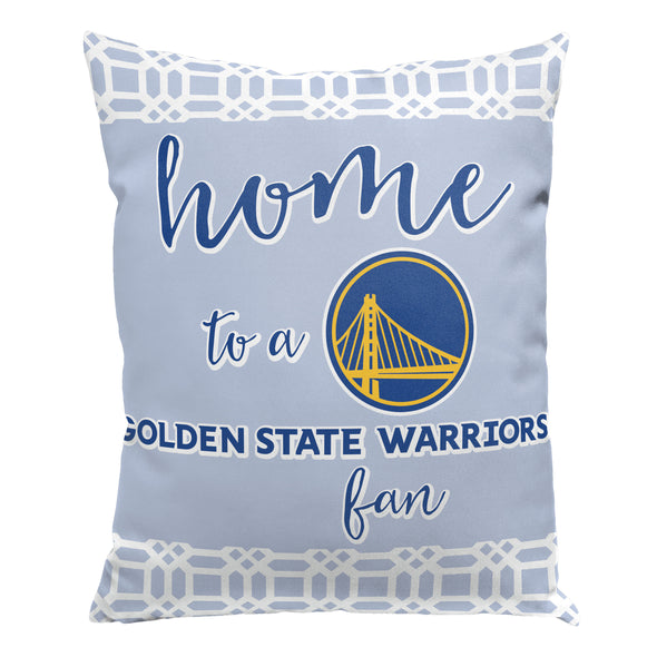 Northwest NBA Golden State Warriors 2 Piece Sweet Home Fan Pillow Cover, 15X12