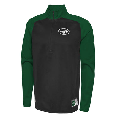 Outerstuff NFL Men's New York Jets O-Line Performance 1/4 Zip Fleece Top