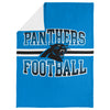 FOCO NFL Carolina Panthers Stripe Micro Raschel Plush Throw Blanket, 45 x 60