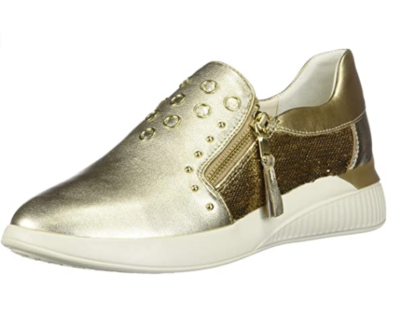 Geox Women's D Theragon D Low-Top Fashion Sneakers, Gold