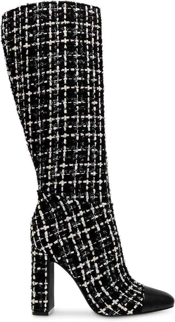 Steve Madden Women's Ally Knee High Boot, Black Multi