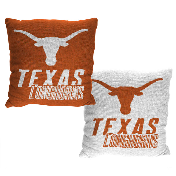 Northwest NCAA Texas Longhorns Double Sided Jacquard Accent Throw Pillow