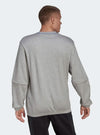 Adidas Men's TRVL Lightweight Pullover Sweatshirt, Medium Grey Heather