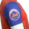 KLEW MLB Men's New York Mets Big Graphics Pocket Logo Tee T-shirt, Orange