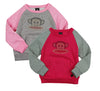 Paul Frank Infant Girl's Rhinestone Julius Raglan Pull Over Sweatshirt, 2 Colors