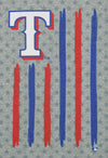 Klew MLB Men's Texas Rangers Flag T-Shirt, Gray