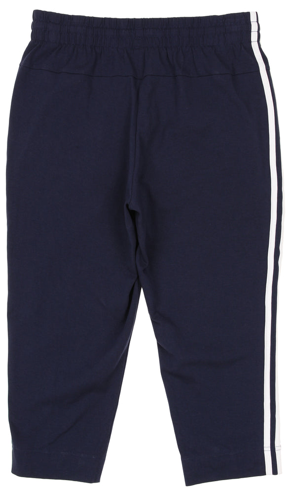 adidas Women's 3-Quarter Tapered 3-Stripes Pant, Legend Ink/White