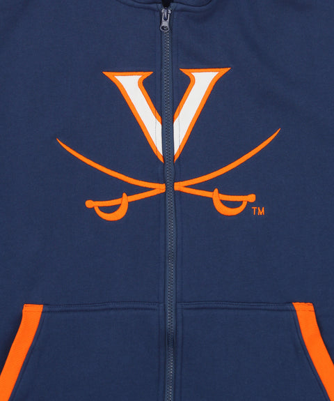 KLEW NCAA Unisex Virginia Cavaliers One Piece Jumpsuit, Navy
