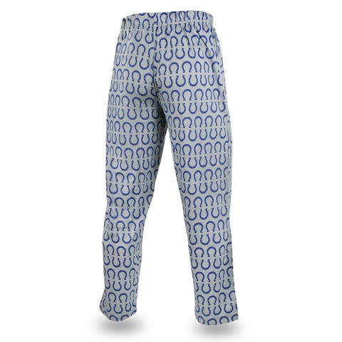 Zubaz NFL Football Men's Indianapolis Colts Print Logo Comfy Pants, Light Grey