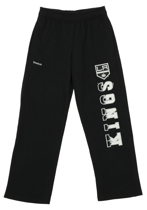 Reebok NHL Youth Los Angeles Kings Classic Fade Fleece Pants, Black