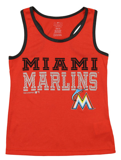 Outerstuff MLB Youth Girls Miami Marlins Ball Park Tank Top