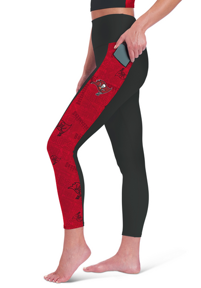 Certo By Northwest NFL Women's  Tampa Bay Buccaneers Assembly Leggings, Black