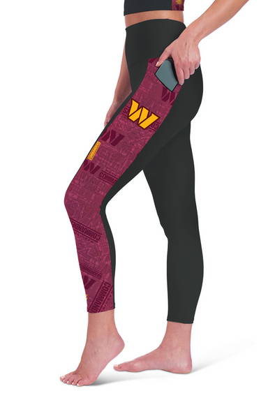 Certo By Northwest NFL Women's Washington Commanders Assembly Leggings, Black