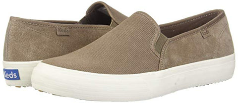 Keds Women's Double Decker Suede Slip-On Sneaker, Taupe