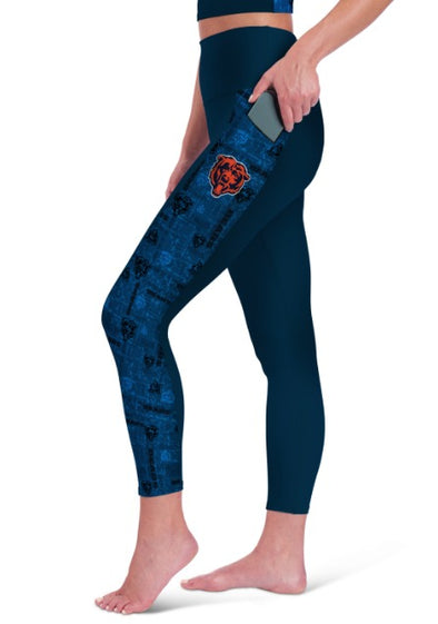 Certo By Northwest NFL Women's Chicago Bears Assembly Leggings, Navy